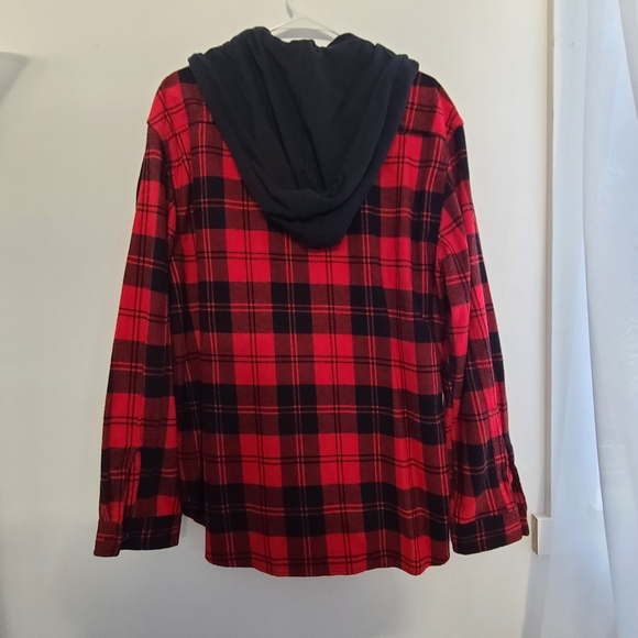 Men's red plaid flannel - Picture 3 of 4
